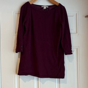 White House Black Market Deep Purple Long Sleeve Top